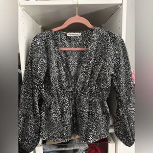 Abercrombie & Fitch Double Front Tie Blouse